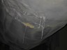 Salt in the vapor that comes down the elevator shaft deposits itself as it seeps out of the ait duct.